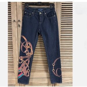 Ralph Lauren Equestrian Thompson 650 Jeans Womens Size 26 Dark Blue